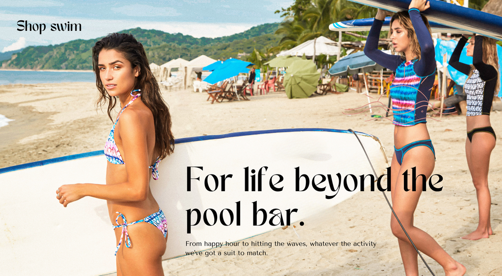 Life's a beach- shop swimwear for all activities